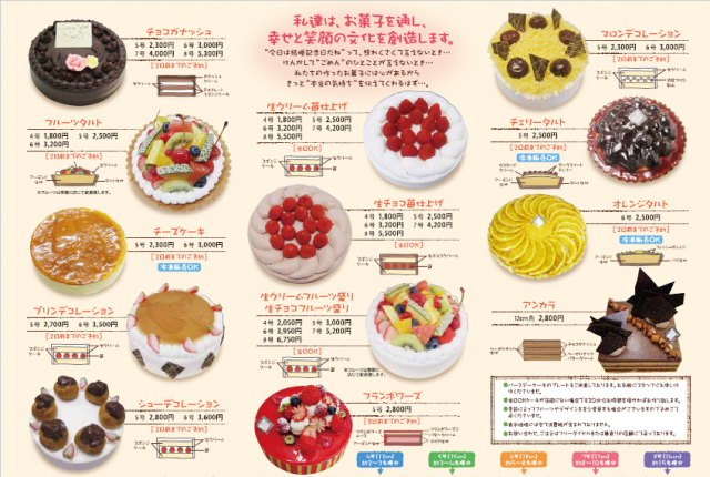 デコレーションケーキ 長崎でデコレーションケーキや洋菓子の予約販売はボンソアールへ